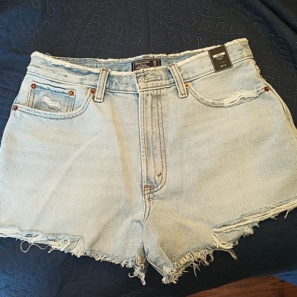 High Rise Denim Shorts